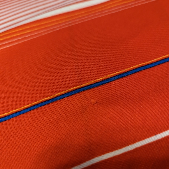 Vintage bright red asymmetrical striped 60's top - Picture 5 of 11